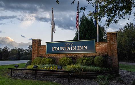 City of fountain inn - City of Fountain Inn Parks and Recreation, Fountain Inn, South Carolina. 3,006 likes · 34 talking about this · 290 were here. The Official Facebook for the City of Fountain Inn Parks and Recreation...